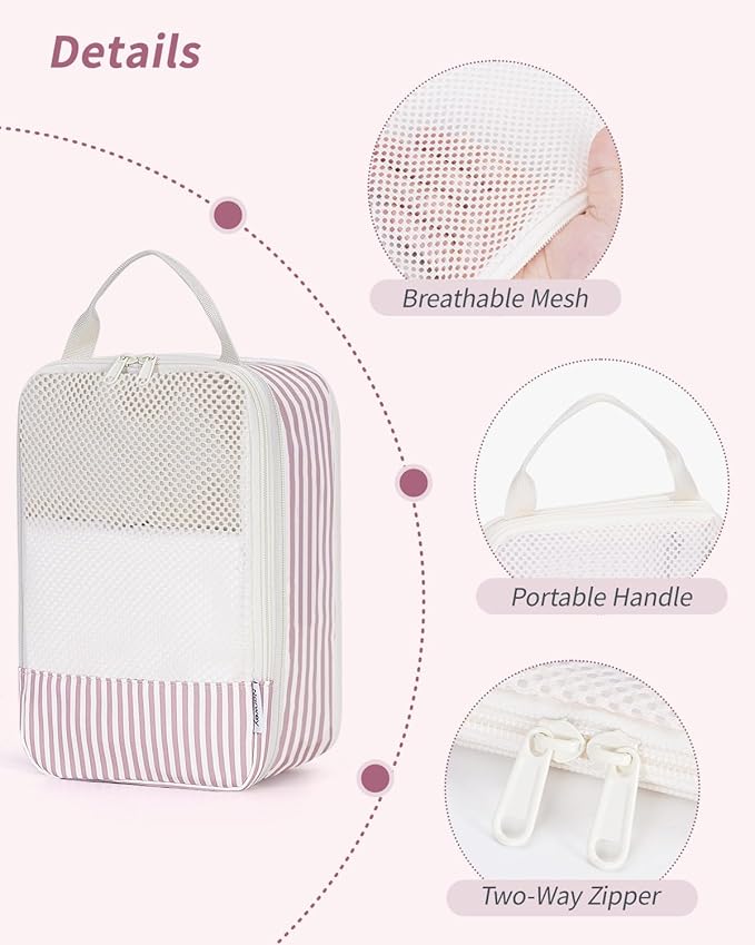 Narwey 6 Set/5 Set Compression Packing Cubes for Travel Kids Women Carry on, Packing Organizers Bag for Backpack Luggage Suitcase Duffle Bags