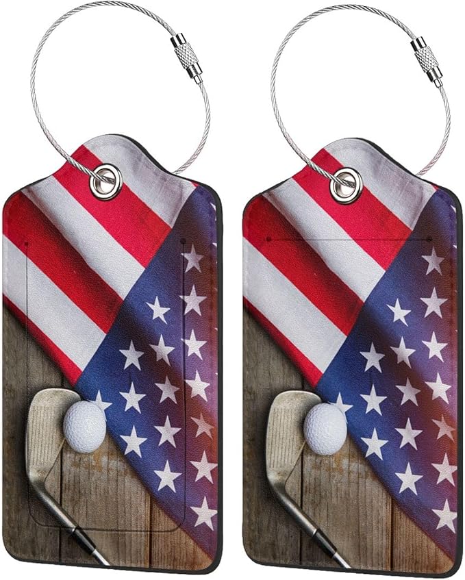 Golf Ball Luggage Tags for Suitcases Leather Carnival Cruise Luggage Tags Privacy Cover Baggage Tag Cute Travel Name Tags for Cruise Ships Travel Essentials Sports Tags for Adults