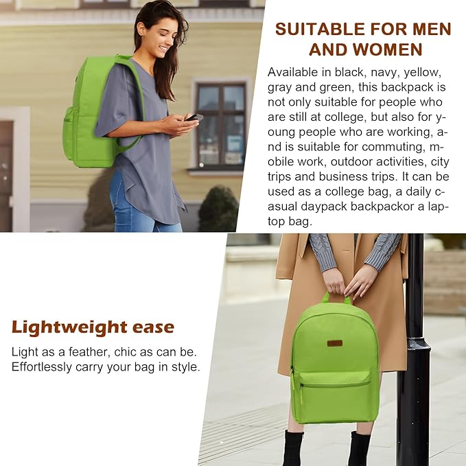 ABS+PC Carry on Luggage set with backpack 3 Pcs suitcace with Spinner wheels TSA Lock 20-In hardshell Lightweight Luggage set (Lime)