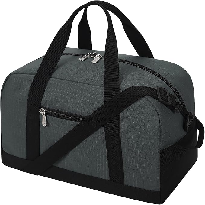 Small Gym Bag 14 inch lightweight Carry On Mini Duffel Bag for Travel Sport - Dark Grey