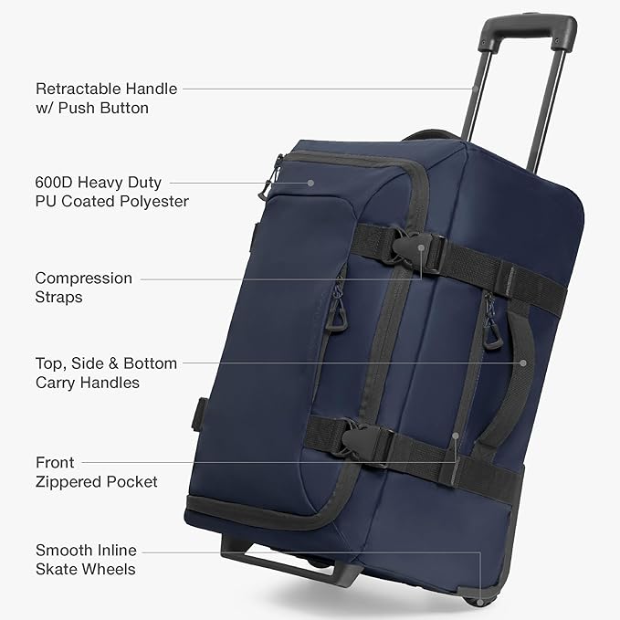 Traveler's Choice Softside Upright Wheeled Duffel Bag