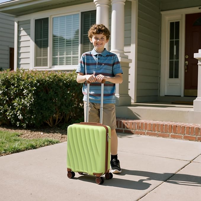 Luggage Sets 6 Piece Suitcases with Wheels,ABS Hard Case Suitcases with Spinner Wheels,Durable Travel Luggage(LightGreen, 6 Piece Set(16"/20"/24"/28")