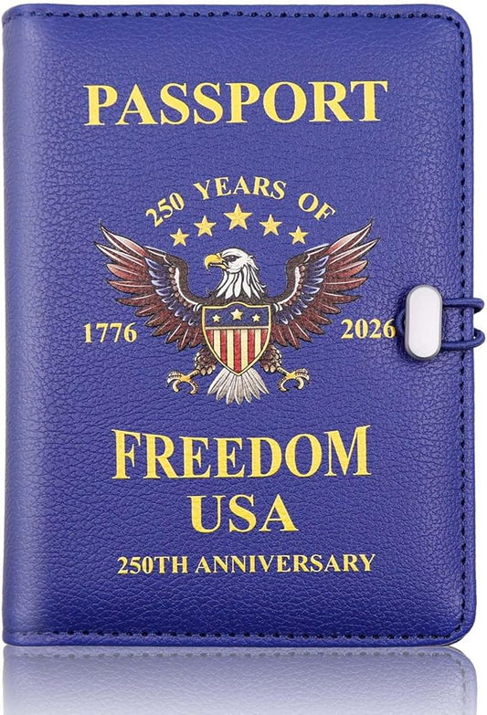 Melsbrinna Premium Leather Passport Holder Covers Case, Waterproof Rfid Blocking Travel Wallet Passport Holder with Pen Holder, Cute Passport Book for Women/Men