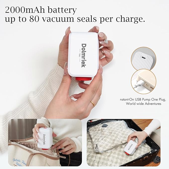 Travel Vacuum Storage Bags with USB Electric Pump, 9 Pack Compression Seal Bags for Luggage and Suitcase, Space Saver for Clothes and Clothing