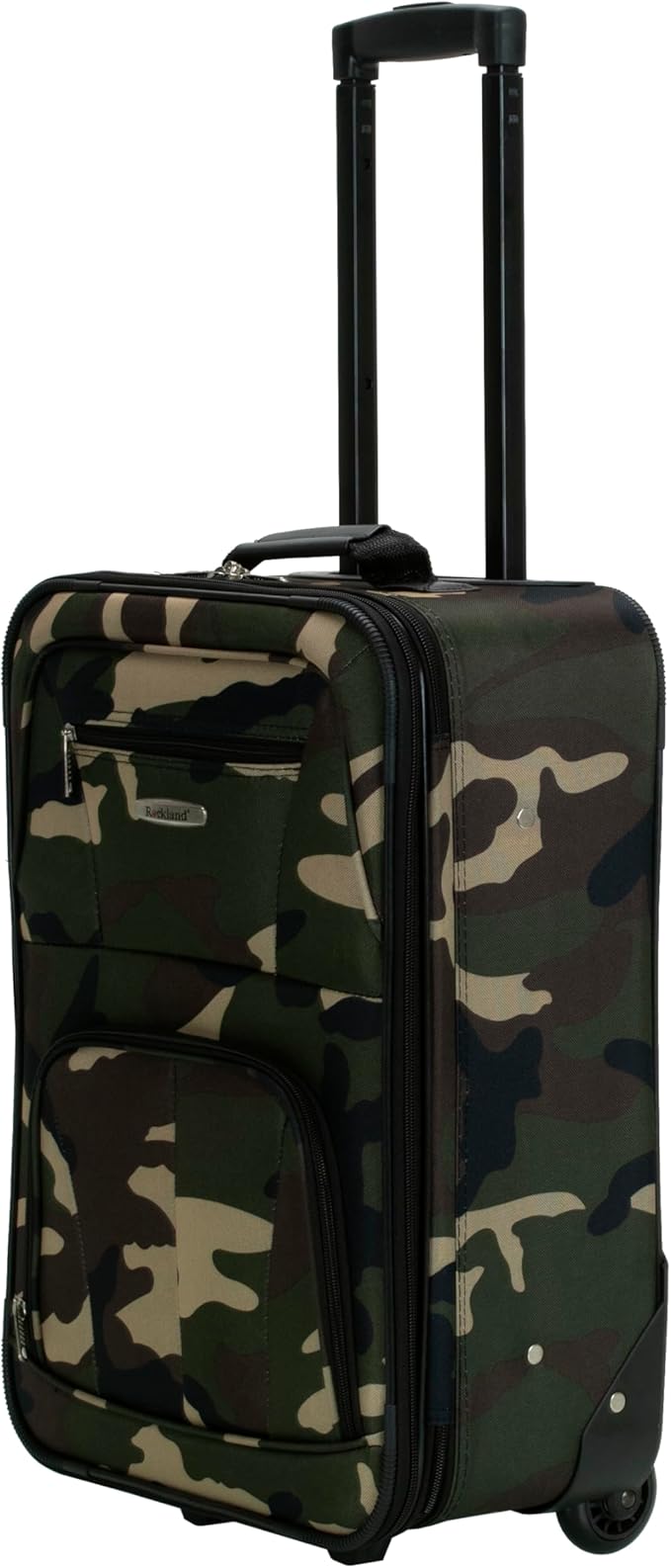Rockland Fashion Softside Upright Luggage Set,Expandable, Wheel, Telescopic Handle, Camouflage, 2-Piece (14/19)