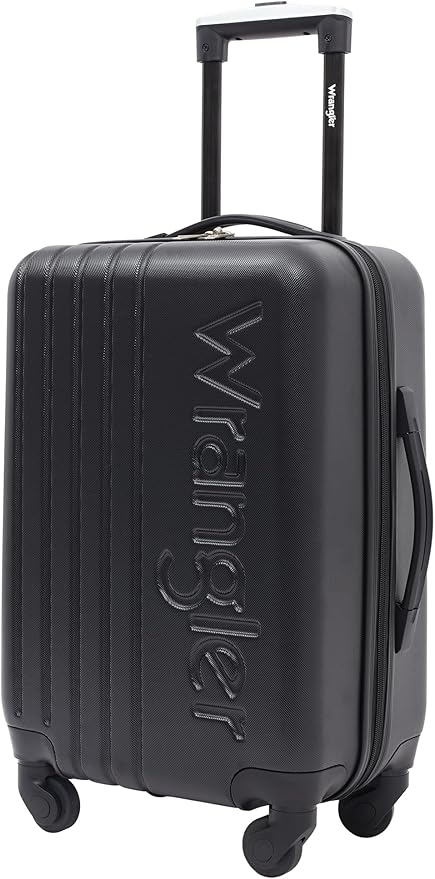 Wrangler Quest Luggage Set, Black, 3 Piece Set (28"/24"/20")