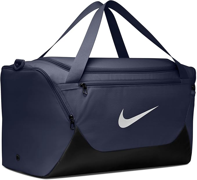 Nike Brasilia Duffel (Small), Midnight Navy/Black/White, MISC