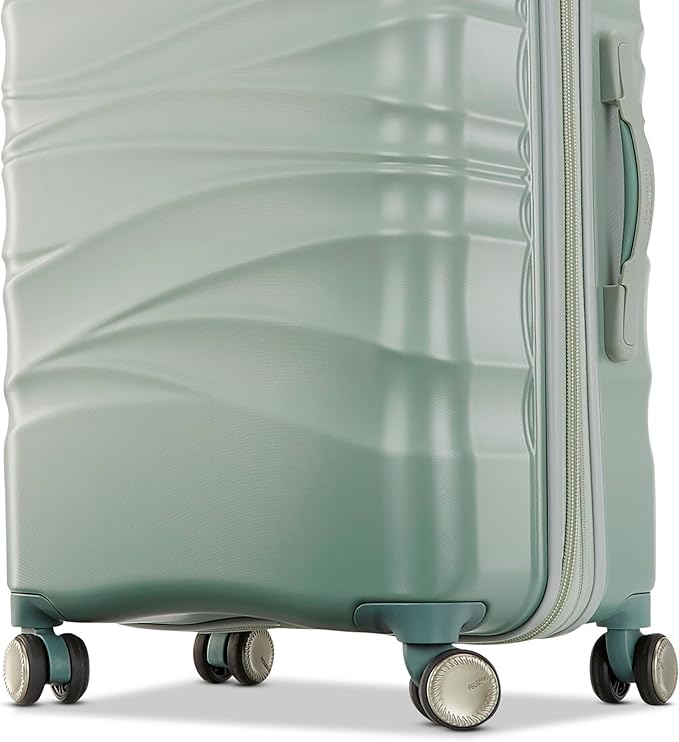 American Tourister Cascade Hardside Luggage with Spinner Wheels, 2PC SET 20/24, Sage Green
