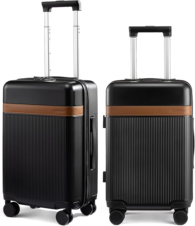 LOVEVOOK Hard Shell Carry On Luggage 22x14x9 Airline Approved with Removable Lining,22 Inch Carry On Suitcase with Spinner Wheel TSA Lock,Lightweight Checked Luggage for Men Women Travel Business Trip