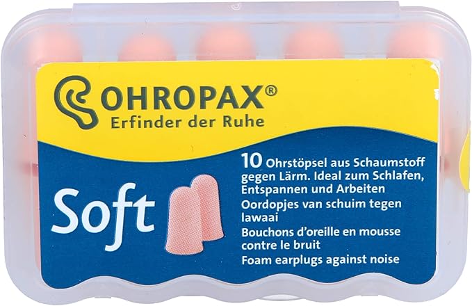 Ohropax Soft Foam Ear Plugs (10 Ear Plugs)