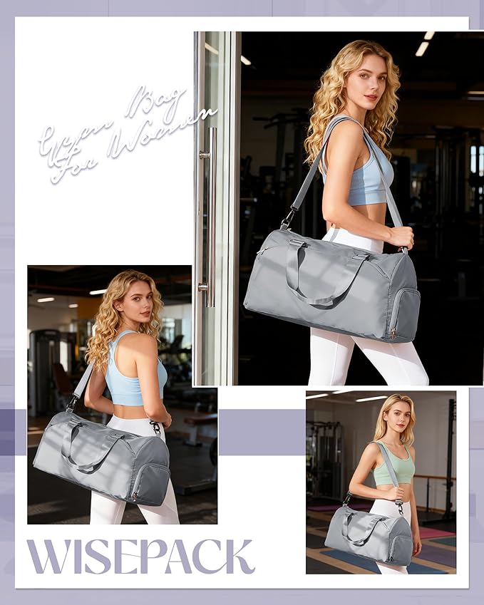 Gym Bag Womens,Travel Duffel Carry on Bag Sport Tote Bag Weekend Overnight Bag
