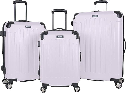 Kenneth Cole REACTION Renegade Luggage Expandable 8-Wheel Spinner Lightweight Hardside Suitcase, Orchid Ice, 3-Piece Set (20"/24"/28")