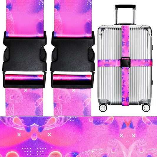 Adjustable Travel Luggage Strap Suitcase Belt Travel Bag Accessories 1.96 in W x 6.23 ft L