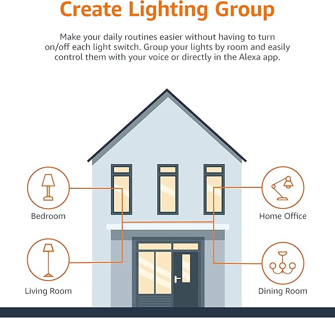 Amazon Basics Smart A19 LED Light Bulb, Dimmable Soft White (2700K), 9W (60W Equivalent), 800LM, Compatible with Alexa Only, Energy Efficient, 2.4 GHz Wi-Fi, No Hub Required, 2-Pack
