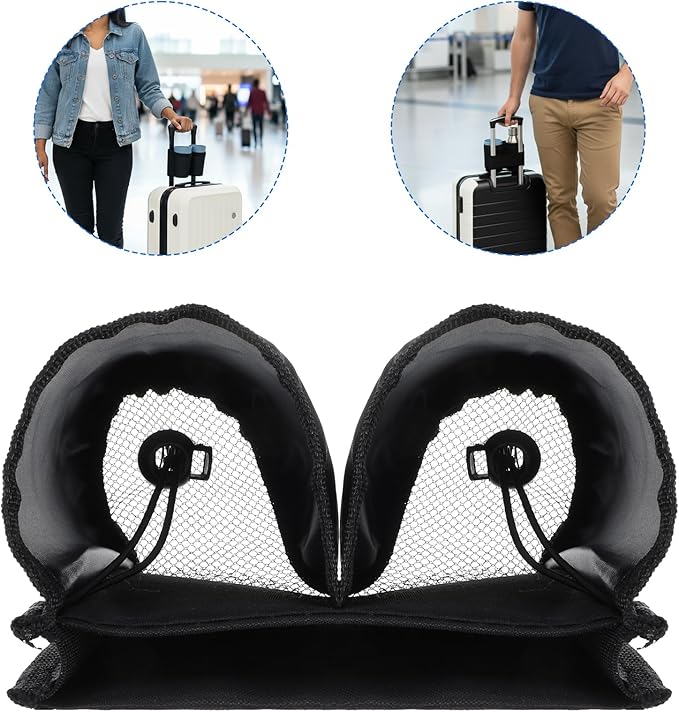 Yolev Luggage Cup Holder for Suitcases - Black Cup Holder for Luggage - Suitcase Accessories for Flight Attendants & Business Travelers