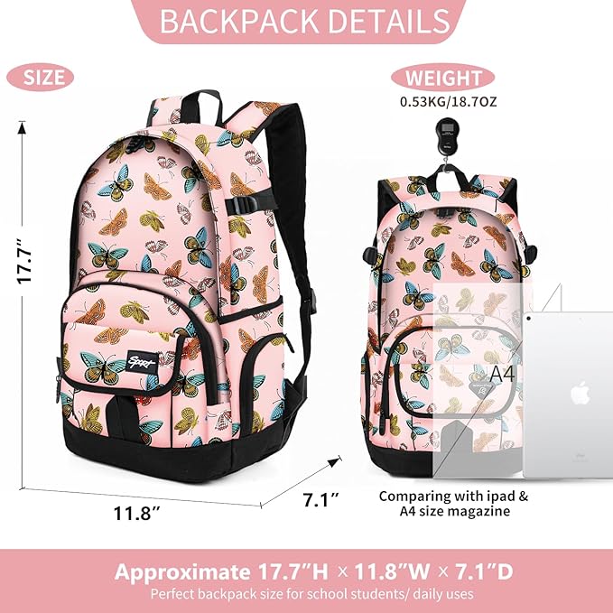 rickyh style School Backpack Travel Bag for Men & Women Lightweight College Back Pack with Laptop Compartmen