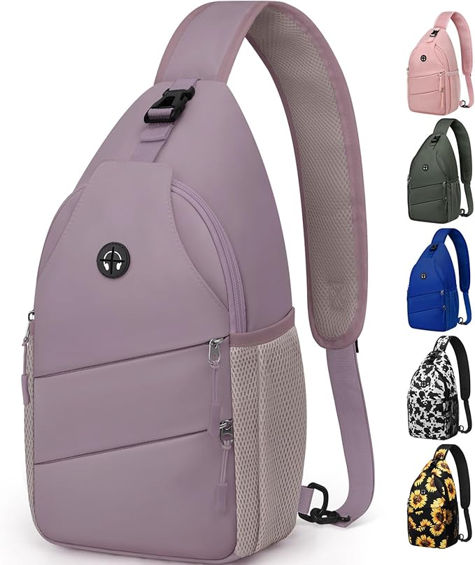 Crossbody Bags for Women Men Trendy Sling Bag Backpack Casual Chest Bag with Convertible Shoulder Strap
