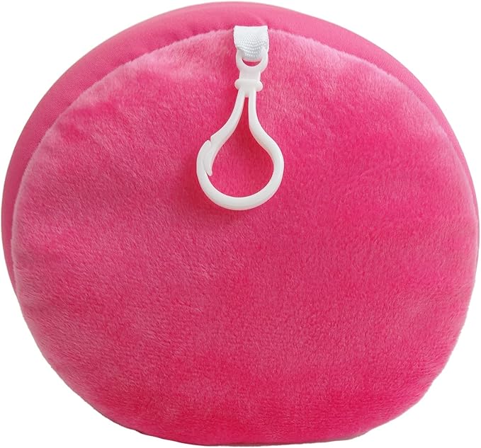 Microbead Bolster Tube Travel Pillow - Compact Neck Roll Pillow for Airplane, Car, or Home - Soft Lumbar Support Pillow - Pink