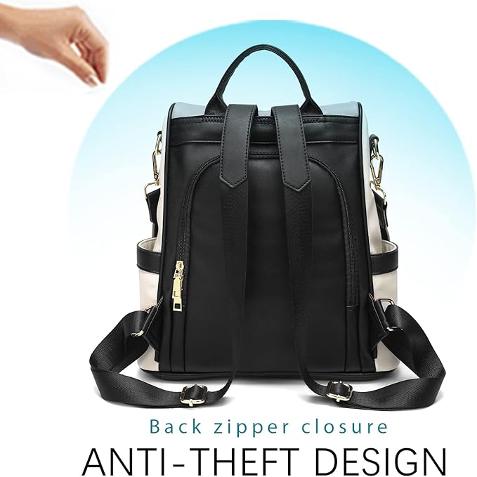 CHERUTY Women Backpack Purse PU Leather Anti-theft Casual Shoulder Bag Fashion Ladies Satchel Bags