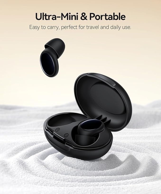 45dB Noise Cancelling Ear Plugs for Sleeping, Reusable Soft Silicone Earplugs for Snoring, Concerts, Side Sleepers, Airplane Travel, Hearing Protection, Noise Reduction Earplugs with Portable Case
