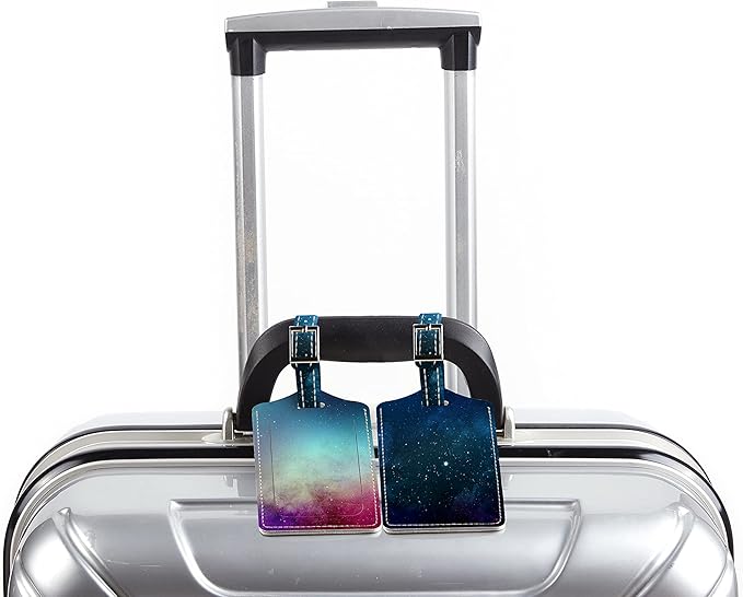 4 Pack Luggage Tag for Suitcases TSA Approved, Leather Suitcase Tags Identifiers, Cute Bag Name Travel Tags ID Labels for Women Men Cruise Airport Luggage Travel Essentials by Sodsay