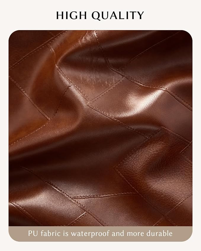 Makeup Bag, Travel Cosmetic Bags toiletry bag for Women, Waterproof PU Leather Make Up Pouch Organizer Travel Essentials Organizer with Divider (Brown)