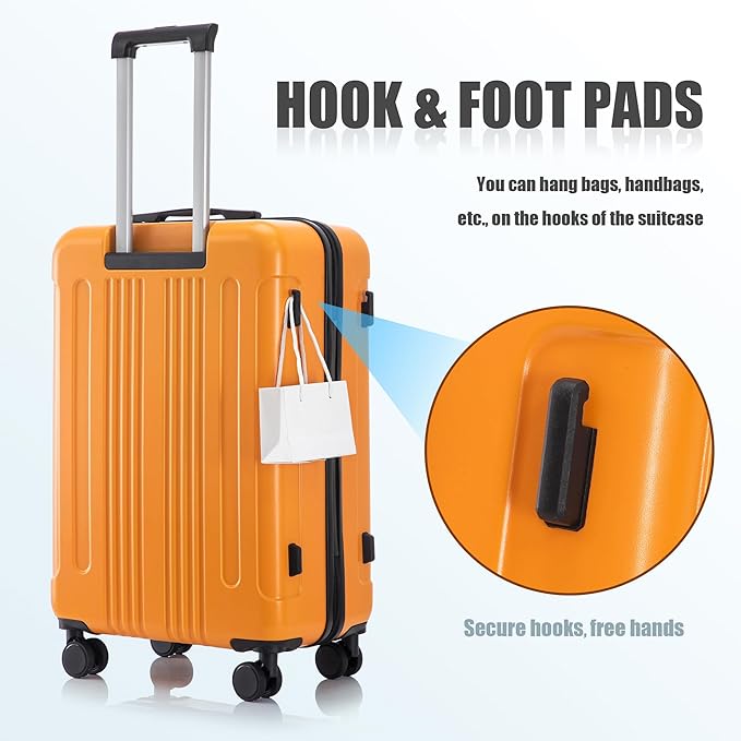 Merax 3 pcs/set in ABS Spinner Wheel Luggage Set, Carry on Suitcase