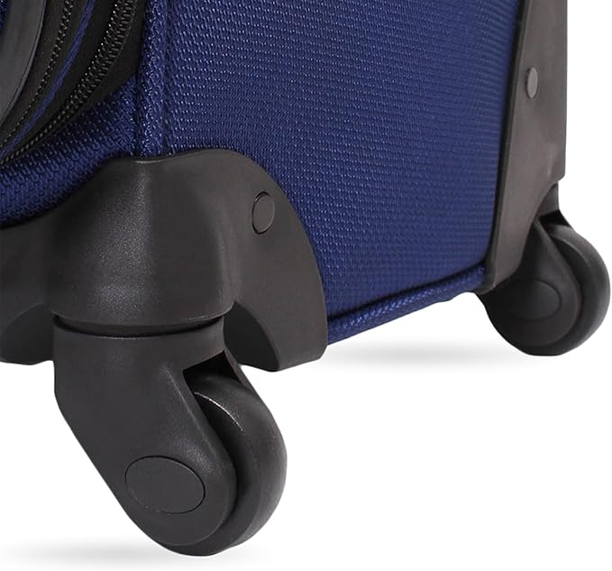 SWISSGEAR Sion Softside Expandable Spinner Luggage Durable Lightweight Travel Suitcase, Blue, Carry-On 21-Inch