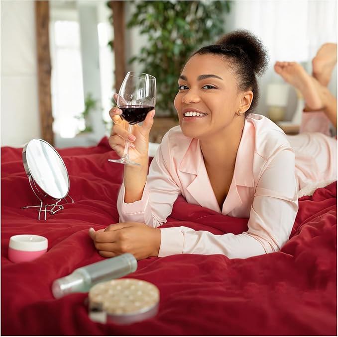 Sacred Weapon Waterproof Blanket for Bed Intimacy – Mini Sherpa & Fleece Throw – Waterproof Blanket for Couch, Absorbent & Leak Proof – Love Blankets for Couples Intimacy Waterproof – Dark Red, 40x45