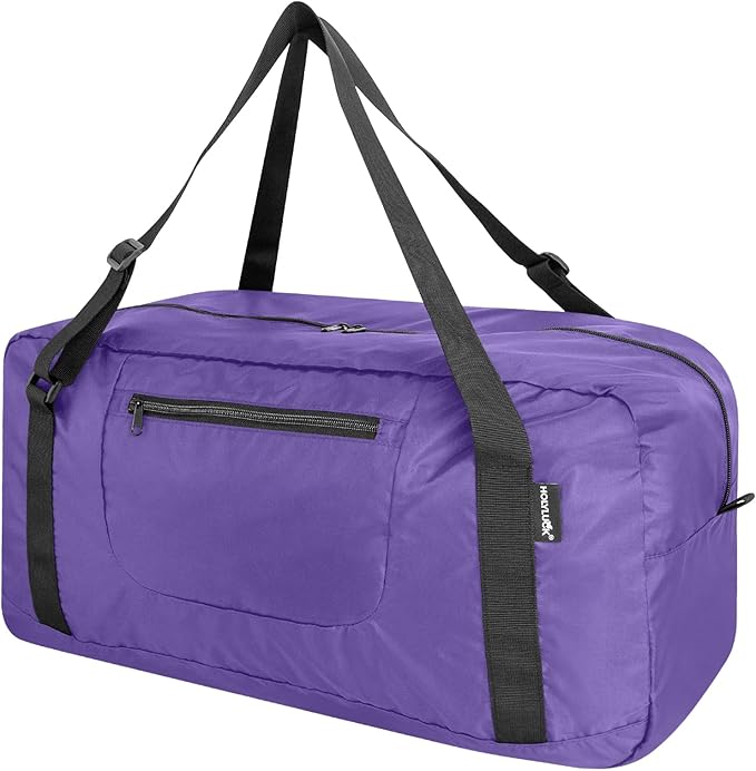 HOLYLUCK Foldable Travel Duffel Bag For Women & Men Luggage Great for Gym -55L, Purple
