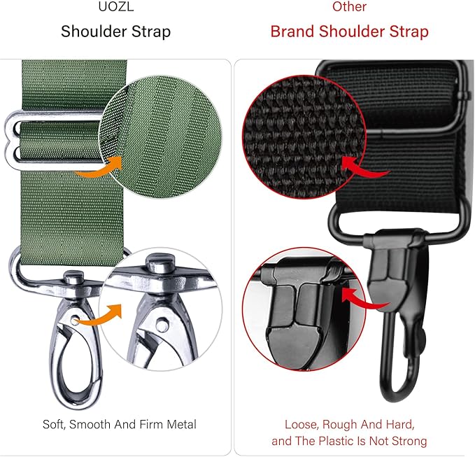 59 Inch Shoulder Straps, Soft with Ultra-Thick Fixed Shoulder Pad, Two Way Independently Adjustable Buckle Replacement Straps for Laptop Bag Messenger Bag Tool Bag Luggage,Green