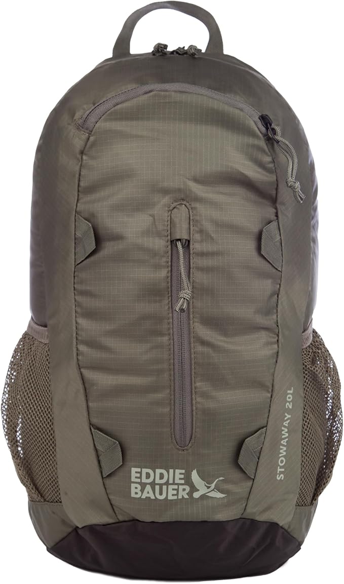 Eddie Bauer Stowaway Packable Backpack | Travel | Outdoor | Lightweight | Foldable | Durable | Ripstop Polyester | 20L - Spruce Green