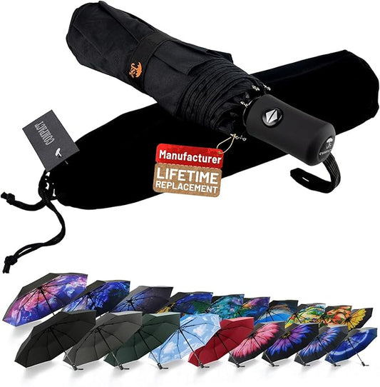 SY COMPACT Travel Umbrella Windproof Automatic Umbrellas Small Compact UV Sun Protection Factory Outlet Umbrella