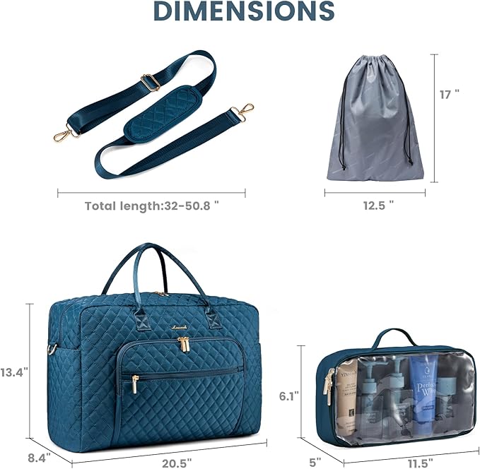 LOVEVOOK Travel Duffle Bag - Women's Weekender Carry On Overnight Laptop & Gym Bag With Toiletry/Shoe Pocket, Hospital Labor Bag