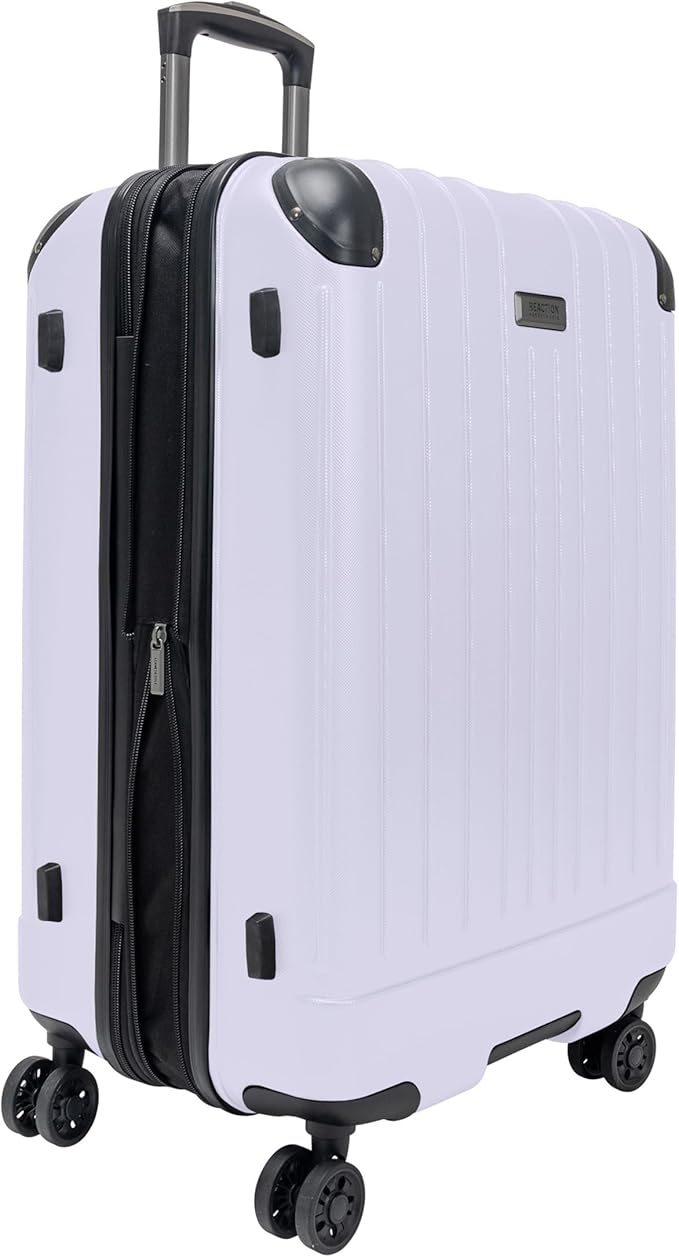 Flying Axis Collection Lightweight Hardside Expandable 8-Wheel Spinner Luggage, Lavender, 24-Inch Checked
