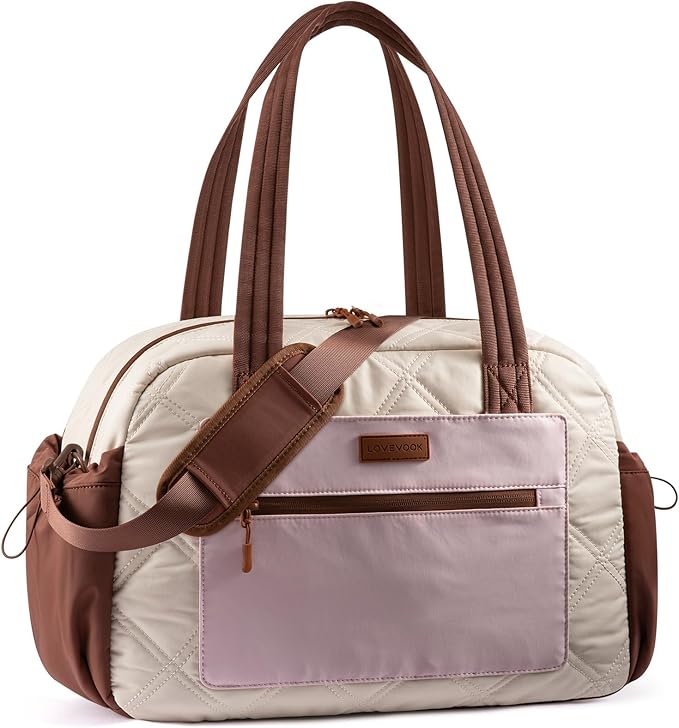 LOVEVOOK Gym Bag for Women, Lightweight Travel Duffle Bag with Wet Pocket, Personal Item Carry On Weekender Overnight Bags for Woman Gym, Yoga, Hospital, Weekend Trips