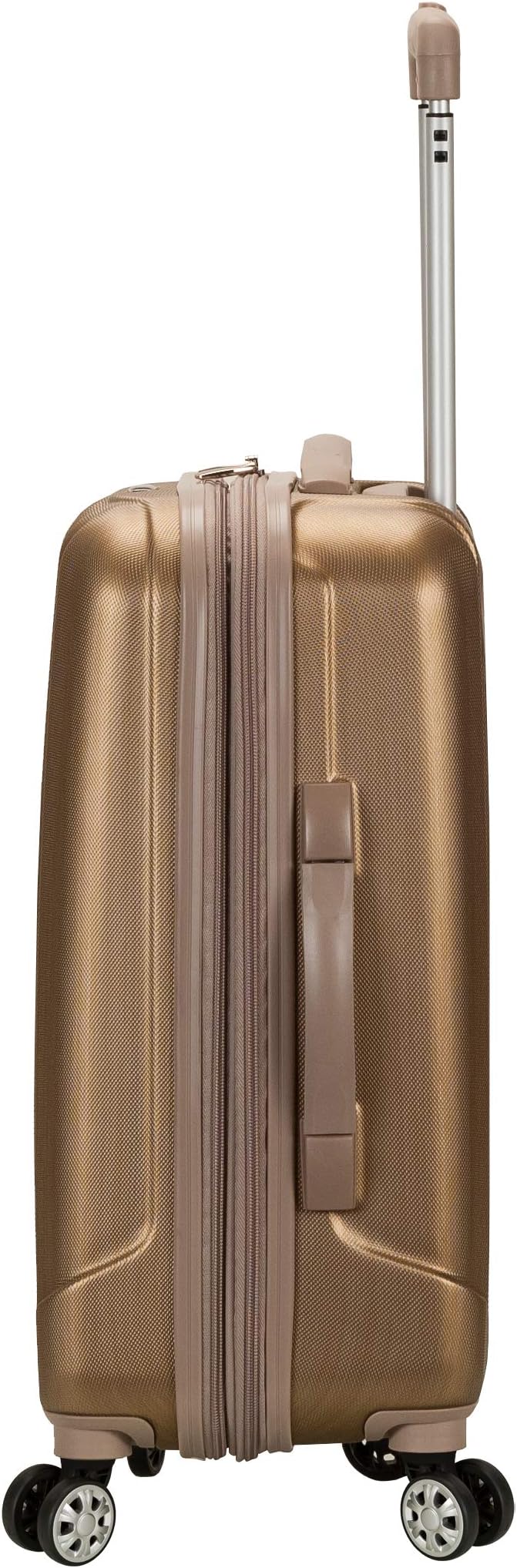 Rockland Melbourne Hardside Expandable Spinner Wheel Luggage, Bronze, Carry-On 20-Inch