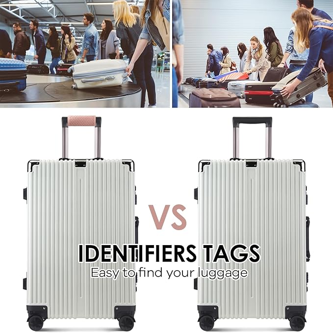 Leather Luggage Handle Wraps for Suitcase, 4 Pack Luggage Handle Cover Identifiers Tags Markers for Travel Accessories (Pink)