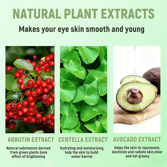 Eakroo 60 PCS Avocado Under Eye Patches, Eye Masks for Dark Circles and Puffiness, Moisturizing Eye Mask Skin Care, Eye Patches for Women, Improving Eye Skin Dryness, Reduce Fine Lines and Wrinkles