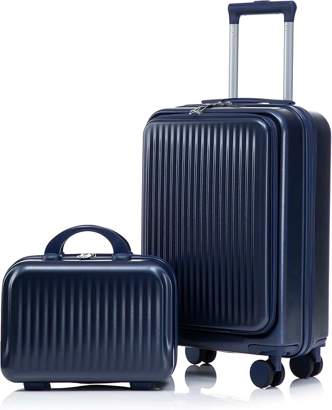 Hardside Luggage, Lightweight Suitcase with Spinner Wheels, 20/14 Inch