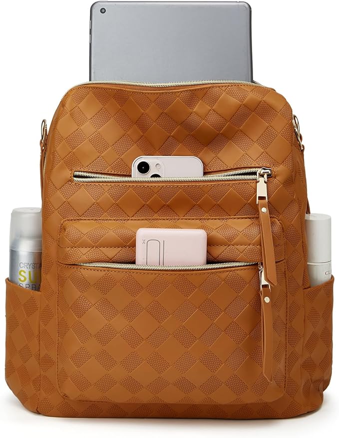 Makes Backpack Purse for Women PU Leather Travel Satchel Handbag Convertible Design Bag with Purse 2 Piece