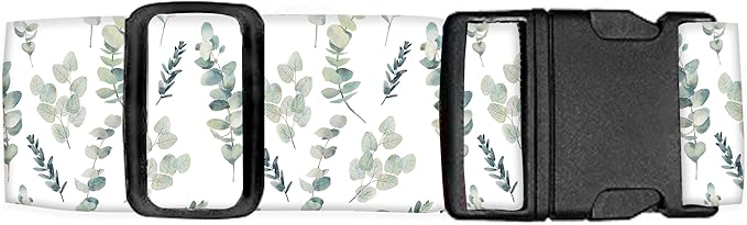 Luggage Straps for Suitcases Travel Belt Accessories, Cute Suitcase Strap, Adjustable Luggage Belt Strap, Heavy Duty with Quick-Release Buckle Luggage Strap Watercolor Boho Leaf