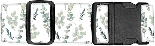 Luggage Straps for Suitcases Travel Belt Accessories, Cute Suitcase Strap, Adjustable Luggage Belt Strap, Heavy Duty with Quick-Release Buckle Luggage Strap Watercolor Boho Leaf