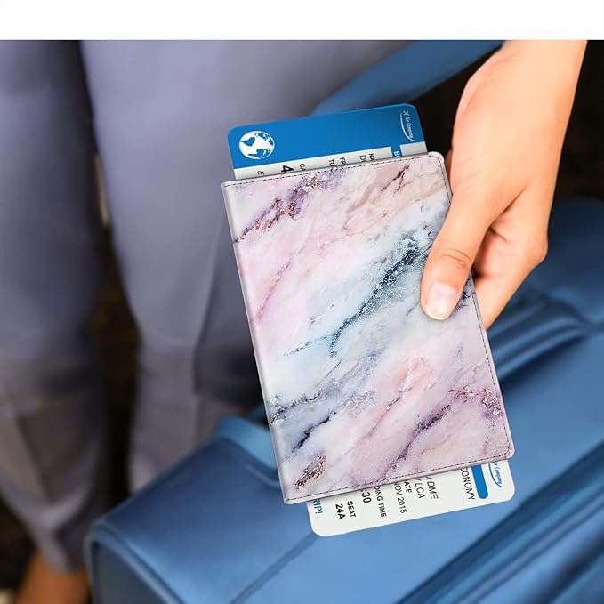 FINTIE Passport Holder, Slim Travel Wallet RFID Blocking Card Case Cover Passport Cover Protector Essentials with Credit Card Slots for Women/Men | Slim, RFID Blocking, Card Case Cover, Essentials, Credit Card Slots