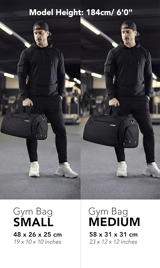 Fitgriff® Gym Bag for Men & Women with Shoe & Wet Compartment - Duffle Bag for Travel, Sports, Fitness & Workout