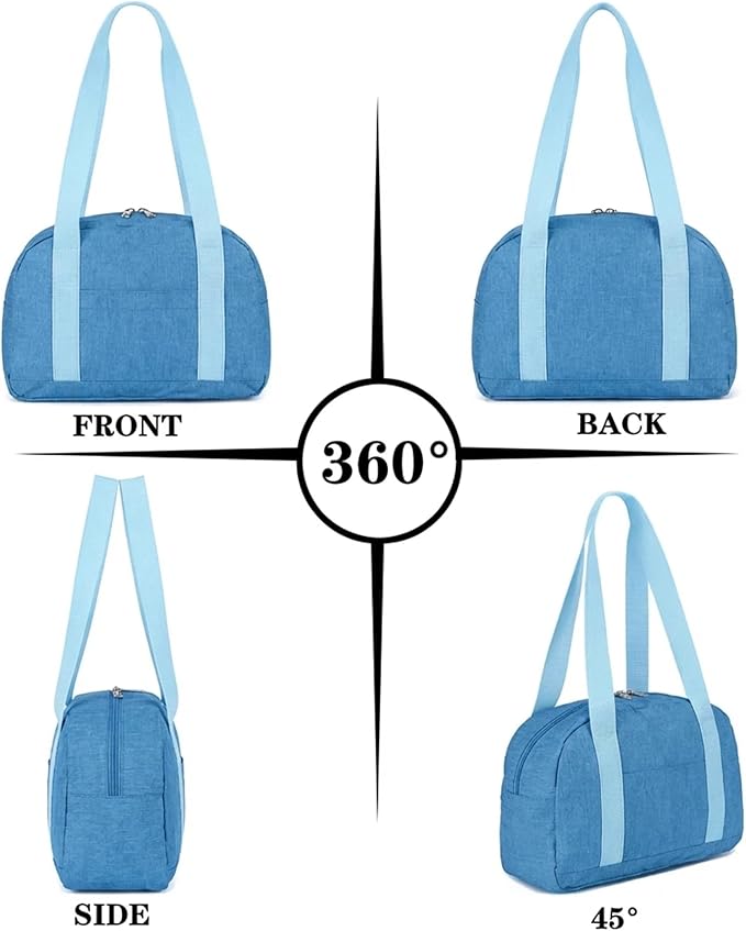 Mini Gym Bag for Women Girls, 12 inch Small Gym Tote, Lightweight Small Carry On Duffle Bag for Travel Sports
