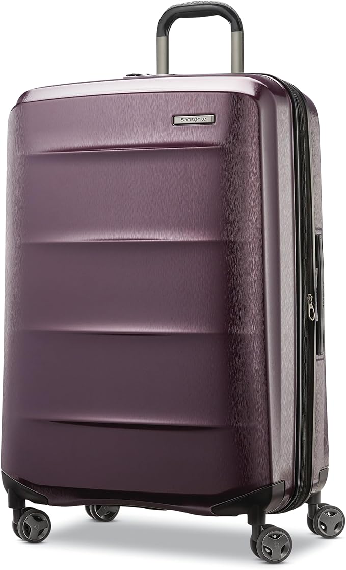 Samsonite Octiv Lightweight Hardshell 28-Inch Large Checked Luggage - Durable & Impact Resistant, 360° Aero Trac Spinner Wheels, Adjustable Telescopic Handle, Expandable, TSA Approved Lock - Purple