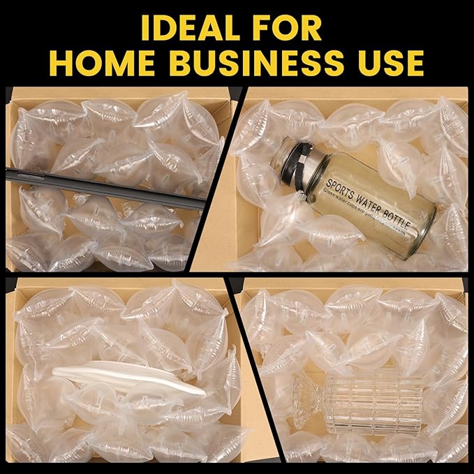Air Pillows for Shipping With Pump, Inflatable Packing Air Bags, Shipping Supplies Packing Materials Alternative to Packing Peanuts, Moving, Storage, Gift Wrapping（600Pack, 4.72" x 9.84",）
