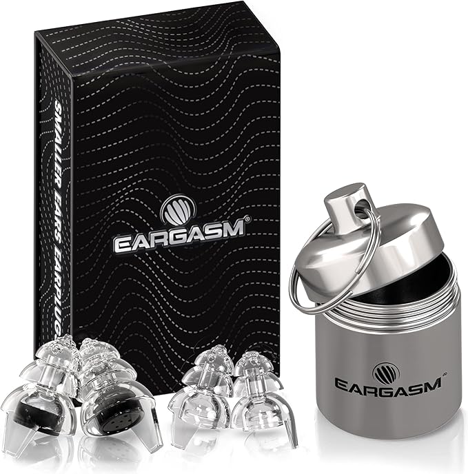Eargasm Smaller Ears Blackout Earplugs for Concerts, Festivals, Musicians, Night-Life, Motorcycle Hearing Protection - Reusable Earplugs for Small Ear Canals, High Fidelity Noise Reduction up to 21 dB