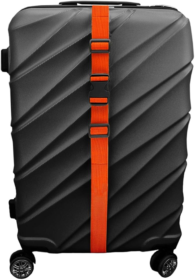 MAGARROW 65" 1.5" Utility Straps with Buckle Adjustable, 4-Pack (Orange (4-PCS))